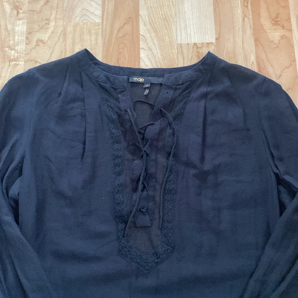 MAJE  “ Doen style “ Voile Blouse - Picture 4 of 7